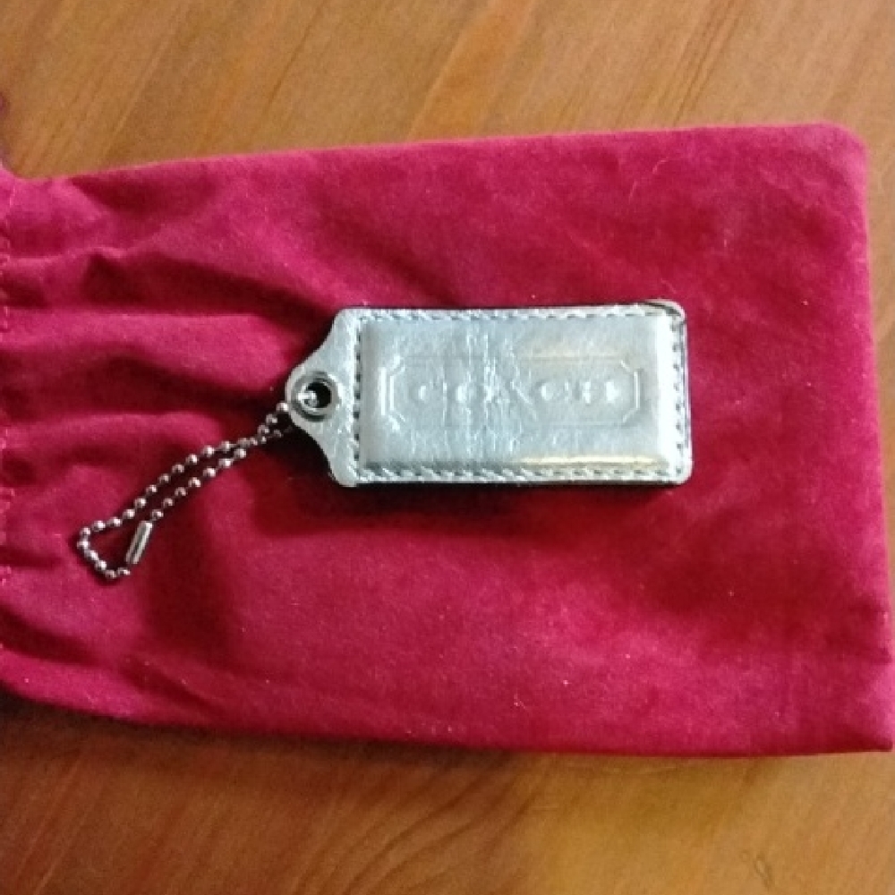 Coach Metallic Silver Hangtag